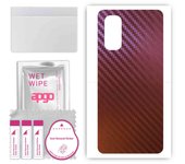 apgo skin sticker film foil vinyl for the BACK compatible with Oppo Reno4 5G, scratch-resistant, easy to install - Carbon Chameleon CAKA5