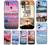 Funda de TPU negra para Xiaomi 12 12T lite SX 11lite NE 11i 11T Pro Redmi 10 10A 10C 4G 5G Jesús cristiano sabiduría Xiaomi 12 12S 12X
