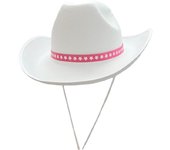 Accesorios de disfraz de sombrero blanco, sombrero de Cowboy occidental, decoración multiusos para disfraz de niño y niña, adorno de accesorios de Cosplay 1 blanco