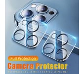 Protector de pantalla de vidrio templado para lente de cámara con todo incluido para iPhone 16, 15, 14 Plus, 12, 13 Mini y 11 Pro Max 11