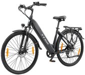 Bicicleta eléctrica TTGO HZ-28ST para adultos, 28 , con cuadro de acceso fácil, motor de 250 W, batería de 36 V y 20 Ah negro