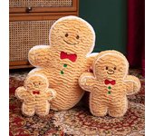 Muñeco de jengibre navideño, muñeco de jengibre de peluche, colgante de jengibre, adornos para árbol de Navidad, muñeco suave, juguete para árbol, decoración de fiesta en casa A