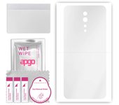 apgo Ultra Clear Protective Skin Sticker for the back compatible with Oppo Reno Z, Wrap Film, Hydrogel Film, Flexible, Soft TPU with positioning layer