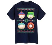 Camiseta navideña Fair Isle de South Park para hombre M azul oscuro