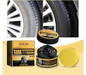 Kit de pasta para ennegrecer neumáticos, limpiador universal antienvejecimiento para pulir ruedas de coche, motocicleta y bicicleta. 50g