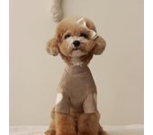 Sudadera con capucha para perro de otoño e invierno, camisetas para mascotas, adorable oso de peluche, perro Yorkshire, gato, mascota, amor, ropa abrigada, disfraz de diseñador para perro XS café