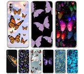 Funda de teléfono suave con diseño de mariposa para Samsung Galaxy A52, A50, A70, A30, A40, A20E, A10, A10S, A20S, A02S, A04s, A12, A22, A32, A72, 5G, funda transparente Samsung A12