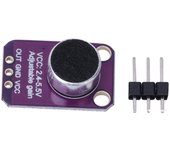 Módulo amplificador de micrófono MAX4466 con sensor de sonido de 2,4 V a 5,5 V y preamplificador de micrófono.