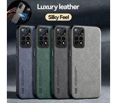 Funda de cuero retro de lujo para Xiaomi Redmi Note 14 13 12 11 Pro 12s 11S 10S 10 14T 11T 12T 13T K80 K7012C 14C 13C 10C Funda de teléfono con marco de silicona suave Xiaomi Mi 10T Pro gris claro