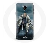 Coque pour Samsung Galaxy S5 Vikings Série Saison 6 Ragnar Lothbrok logo V Epée Gris Fond Brouillard