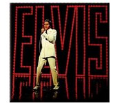 Imán para nevera especial Elvis Presley 68 One Size rojo/negro