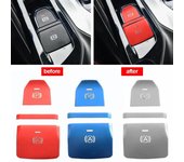 Pegatina para botón de freno de mano electrónico de aleación para coche, modificación interior, piezas de automóvil, accesorios para MG GT 2024 rojo