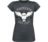 Harry Potter Womens/Ladies Hogwarts Owl Post Fitted T-Shirt XL gris oscuro
