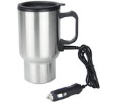 Hervidor eléctrico de acero inoxidable para coche, 450 ml, para camping, viajes, agua, café, leche, térmico