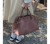 Bolso de mano retro esmerilado de alta gama para mujer: Otoño/Invierno 2025, gran capacidad para desplazamientos diarios