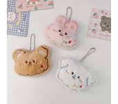 Lindo juguete de peluche de animal de dibujos animados, colgante, muñeco de peluche suave y esponjoso, llavero, mochila, llavero de coche, regalo de decoración marrón