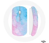 Souris Sans Fil Fond bleu rose