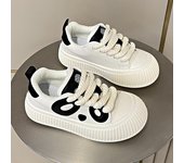 Zapatillas blancas de suela gruesa para mujer, diseño veraniego, estilo retro, versátiles y casuales 40 blanco