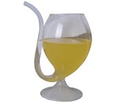 Vino whisky vaso resistente al calor chupar jugo leche tubo para beber taza con pajita B