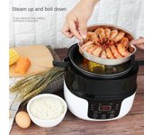 Olla arrocera eléctrica para automóvil de 12 V, 24 V y 220 V, olla multifunción para cocinar alimentos en camiones grandes