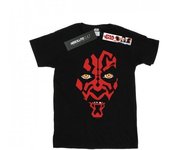 Star Wars Girls Darth Maul Face Cotton T-Shirt 9-11 Years negro