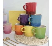 Taza de color degradado, creativa, para café, leche, desayuno, oficina, hogar, taza de té coreana, regalo para amantes, vajilla 301-400ml