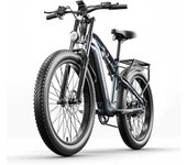 Bicicleta eléctrica Shengmilo MX05 de 1000 W para adultos, con neumáticos anchos de 26 pulgadas y batería de 48 V y 17,5 Ah. gris