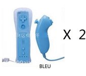 Controladores YSFMODE® 2 Blue Motion Plus + 2 Nunchuck azules para WII