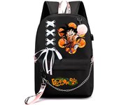 Mochila USB impermeable de lona de Anime Dragon Ball, mochila de diario para estudiantes, mochila para niños y niñas, mochila de regreso a la escuela, mochila de viaje para hombres y mujeres