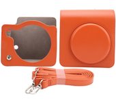 Funda protectora para cámara de piel sintética, bolso de hombro para cámara Instax SQUARE SQ1, color naranja naranja