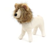 Disfraz de león para mascota, melena de león y gato, peluca de pelo de león para perros, gatos, mascotas, regalo de fiesta de Navidad y Halloween S marrón