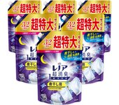 Suavizante de telas Lenor Super Desodorante 1 SEMANA para Secado Nocturno Aqua Night Soap Repuesto x 6 Bolsitas 1280 ml [Gran Capacidad] [Producto en Caja]