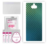 apgo Protective Skin Sticker for the back compatible with Sony Xperia 10, Wrap Film, Foil, Vinyl - Pattern Carbon Chameleon CAKA1