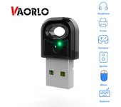 Adaptador inalámbrico VAORLO Bluetooth 5,0 USB Dongle para PC, portátil, ratón inalámbrico, minireceptor, compatible con conexión con transmisión de archivos de teléfono móvil negro