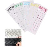 Etiqueta Engomada Del Teclado Transparente Ruso Alfabeto De Idioma Etiquetas En Blanco Y Negro naranja