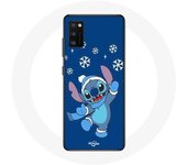 Coque pour Oppo A16 Stitch neige Noël bleu