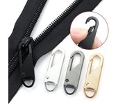 Kit de reparación de cremallera instantánea, tirador deslizante de cremallera, reemplazo para hebilla rota, bolsa de viaje, Maleta, cabeza de cremallera, artesanía de costura DIY 5PCS bronce