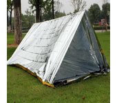 Tienda plegable de emergencia, supervivencia, senderismo, Camping, refugio, manta aislante impermeable al aire libre plata