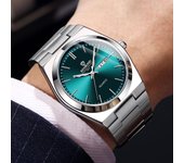 Reloj de negocios para hombre, de acero inoxidable, de primera calidad, moderno, de lujo, resistente al agua hasta 30 m, luminoso, con fecha automática, relojes de pulsera deportivos