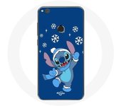 Coque pour Huawei P8 Lite 2017 Stitch neige Noël bleu