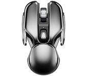 Ratón inalámbrico silencioso con receptor USB para escritorio, resistente al agua, de aluminio, para juegos, PC, ordenador portátil, oficina, uso doméstico Wireless blanco