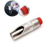 Bebedero automático con boquilla de agua para cerdo con pico de pato de acero inoxidable, boca con tapa de plástico