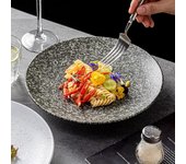 Plato de cerámica creativo de base alta para restaurante, plato de ensalada, plato de postre, plato de carne, plato de sushi, cocina molecular, vajilla destacada