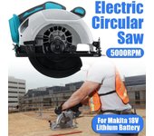 Sierra Circular eléctrica multifunción de 5000RPM, herramientas eléctricas con mango, cortadora de paso de polvo para batería Makita de 18V