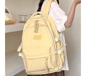 Mochilas de Color sólido para mujer, mochila escolar impermeable, bolso de hombro de gran capacidad, mochilas de escuela para niñas negro