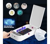 Caja de desinfección UV 10w Cargador inalámbrico multifuncional para teléfono móvil Caja de desinfección Caja de limpieza blanca completamente sellada 1PCS blanco