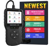 Probador de batería Comprobar el sistema del motor Leer información del vehículo Soporte multilingüe Lector de código Accesorios para automóviles Herramienta de diagnóstico de automóvil Escáner OBD2 T06 Black Red