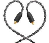 Conector MMCX Cable de auriculares de repuesto Auriculares con cable de 3,5 mm desmontables negro