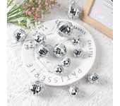 3-10cm Disco Mirror Balls Silver Hanging Ball for 50s 60s 70s Disco DJ Light Effect Party Bachelorette Wedding party Decoration