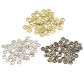 Accesorios de 3/4 mm Ropa Metal Hecho a mano Ropa Costura Botones de costura Botones redondos Botón de muñeca 3MM oro